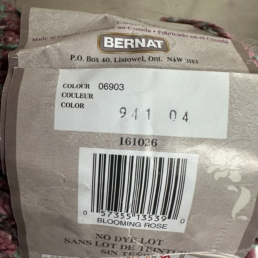 Bernat Home (Discontinued) 5 0z‎ Crochet Yarn Purple Teal 06903 94104